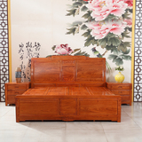 非洲花梨木家具实木床1.8米红木大床双人床新中式简约现代古典