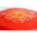 结婚用品一次性塑料桌布台布餐桌布加厚红色台布婚宴红桌布红餐巾