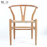 丹麦椅Y椅北欧宜家纯实木餐椅经典设计办公椅