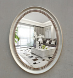 简约欧式美式创意椭圆壁挂卫浴镜浴室镜梳妆镜化妆玄关装饰镜子