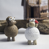 羊年茶宠摆件 景德镇手工陶瓷器家具软装饰品 可爱谐趣送礼必备