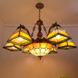 欧式复古简约风格酒吧客厅餐厅茶楼创意蒂凡尼多头吊灯 装饰灯饰