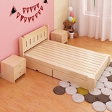 儿童床实木小床单人床男孩女孩1.2米1.5米松木床学生床1米成人床