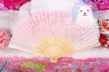 北极cosplay道具 日式妮可浴衣和服纸扇子七秀中国风折扇粉色樱花