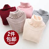 冬季韩版女童宝宝高领套头羊绒羊毛衫中小儿童保暖柔软打底毛衣