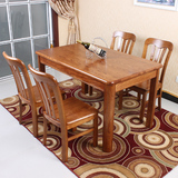 水曲柳实木餐桌椅长方形一桌六椅现代简约小户型餐桌椅中式餐桌椅