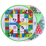 玻璃弹珠飞行棋跳棋益智玩具 二合一两用盒装儿童棋 学生老人奖品