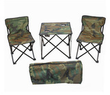 折叠三件套户外便携背包式折叠桌椅 定制野餐钓鱼椅迷彩3件套套装
