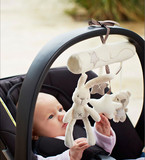 儿童车挂 床挂 宝宝玩具兔子婴儿音乐车挂床绕 安全座椅挂件毛绒