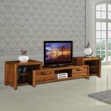 榆木电视柜1.8米全实木可伸缩间厅柜现代中式客厅卧室电视柜组合