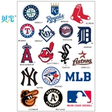 贝光166 美国棒球大联盟MLB队标美国联盟旅行箱贴纸个性汽车贴