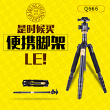 轻装时代Q666 便携三脚架 单反照相机专业摄影三角架云台摄像支架