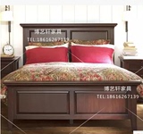 美式乡村家具小美式床全实木床1.8米双人床1.5公主婚床