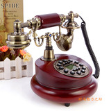 包邮欧式复古电话机实木座机电话家用创意固定电话仿古电话机新款