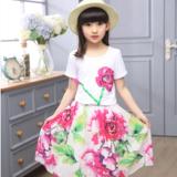 夏季实拍有模特韩版新款儿童B类衣服套头女卫衣薄款爱意表达套装