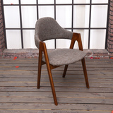 北欧实木餐椅 宜家A字椅 实木水曲柳餐桌椅 休闲椅咖啡椅电脑椅
