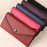 包邮 2015新款韩版女士复古长款钱包包盖式女款手拿包手机包