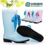RAINBELT 多雨地带 新时尚水晶女士雨鞋高筒女式韩版雨靴水鞋春秋