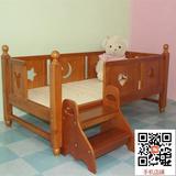 儿童家具小孩床单人松木床类1.5米儿童床带护栏男女孩实木婴儿床