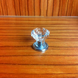 透明水晶钻石单孔拉手抽屉衣柜橱柜鞋柜床头柜水晶球型拉手A125