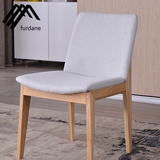 法黛妮全实木餐椅 现代简约时尚样板房设计师椅子 咖啡厅餐厅椅