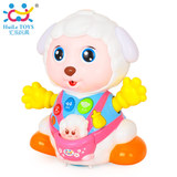 汇乐亲子乐羊羊变脸万向电动儿童玩具宝宝学爬行音乐早教动物玩具