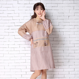 新款 韩版 长袖厨房清洁围裙成人时尚罩衣耐脏 工作服 男女 围裙