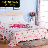 床单单件纯棉 棉布1.51.8m米的床全棉 春夏秋冬加厚 大花粉色床单