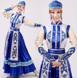 蒙古族舞蹈服蒙古服装演出服蒙古女裙袍蒙古长裙蒙古舞台服饰新款