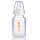 爱得利奶瓶/带硅胶保护套玻璃小奶瓶/标准口径直身奶瓶120ml A96