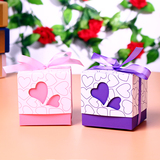 欧式喜糖盒子批发创意方形喜糖盒 结婚用品婚庆喜糖包装纸盒袋子