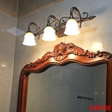 美式镜前灯卫生间浴室led欧式镜柜灯铁艺复古壁灯梳妆台灯具j3004