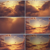夕阳阳光 白云云层 云海 唯美大自然风光景色 高清实拍视频素材