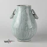 景德镇陶瓷器仿古官窑裂纹釉花瓶现代时尚精品家居工艺装饰品摆件