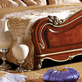 欧式床 深紫新古典 奢华实木床 1.8米双人 气动橡木家具 美式乡村