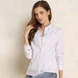 娜拉的衬衫2016春装韩版休闲女衬衫白色职业装工装长袖女衬衣F71