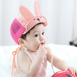 新款灰色黄色鸭舌夏季男女婴幼儿宝宝遮阳帽 兔长耳朵网翻边网帽