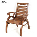 实木摇椅躺椅靠背椅 原木田园厂家手工定制品纯实木午睡休息悠闲