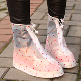 加厚低防雨鞋套 下雨天防滑防水高筒高跟鞋子套 耐磨女脚套