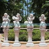 欧式家居创意乐器天使人物雕塑摆件庭院花园装饰品工艺品摆设特价