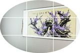 国画梅花字画酒店客厅装饰手绘祥瑞之气紫气东来四尺卷轴无框包邮