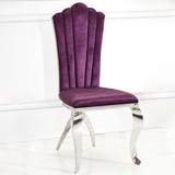 不锈钢餐椅欧式新古典餐椅时尚酒店桌椅简约后现代餐椅绒布椅子
