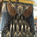 欧式奢华雪尼尔窗帘 高档美式客厅卧室定制成品 新款加厚纱帘布料