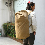 越古帆布包包双肩包男士大容量旅行大背包水桶包户外登山包男包包