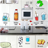创意卡通厨房柜门贴C075 装饰冰箱贴纸 水果食物个墙贴画