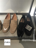 香港正品代购ZARA莫卡辛女鞋套脚粗跟高跟乐福鞋懒人单鞋3234/101