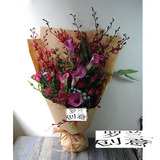 罗兰创意自然风花盒花束鲜花速递杭州同城包邮生日礼物紫色马蹄莲