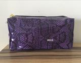 EL/雅诗兰黛化妆包 最新款紫色 蛇纹 防水 PU化妆包 手拿零钱包