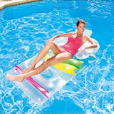 正品Bestway充气水上躺椅 单人靠背浮排浮床 懒人太阳浴水上用品