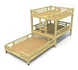 2015新品 幼儿园专用床幼儿床儿童木质床上下床双层床多层推拉床